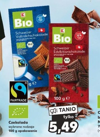 Czekolada mleczna K-classic bio promocja