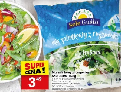 Mix sałatkowy z roszponką Sole Gusto, 160 g promocja w Twój Market