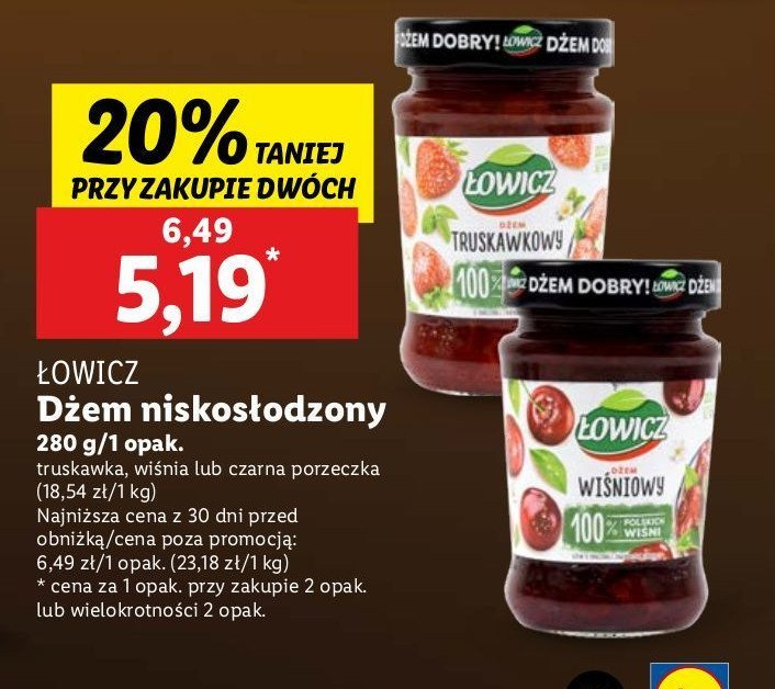 Dżem truskawkowy Łowicz promocja