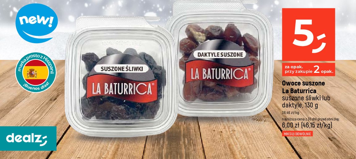 Daktyle suszone LA BATURRICA promocja