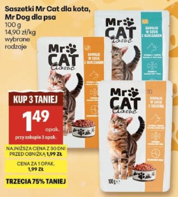 Saszetki Mr Cat dla kota promocja w Delikatesy Centrum