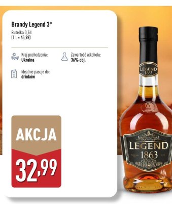 Brandy Legend 3* promocja w Aldi