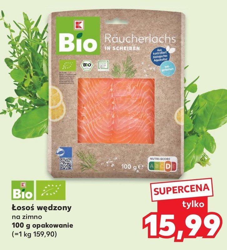 Łosoś wędzony K-classic bio promocja w Kaufland