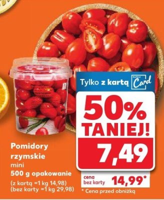 Pomidory rzymskie mini promocja w Kaufland