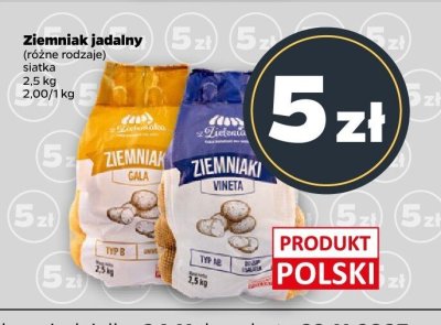 Ziemniak jadalny (różne rodzaje) siatka promocja w Netto
