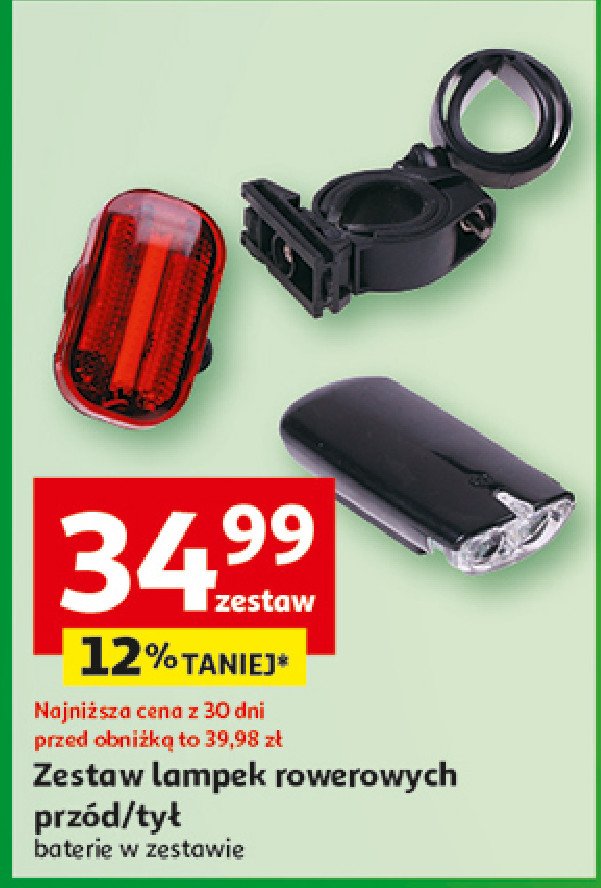 Zestaw lamp rowerowych promocja w Auchan