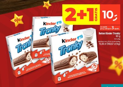 Baton Kinder Tronky 90g promocja w Dealz