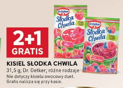 Kisiel słodka chwila różne rodzaje 2+1 GRATIS Dr. Oetker promocja w Stokrotka