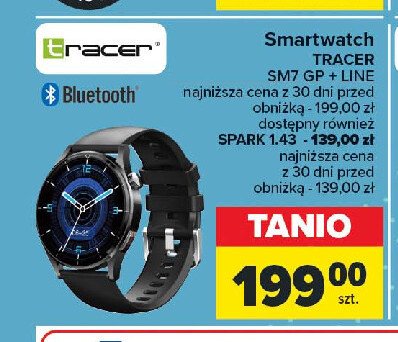 Smartwatch sm7 gp Tracer promocja w Carrefour