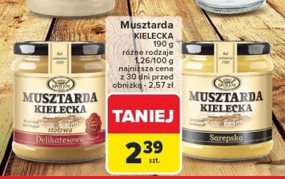 Musztarda Kielecka 190 g promocja w Carrefour