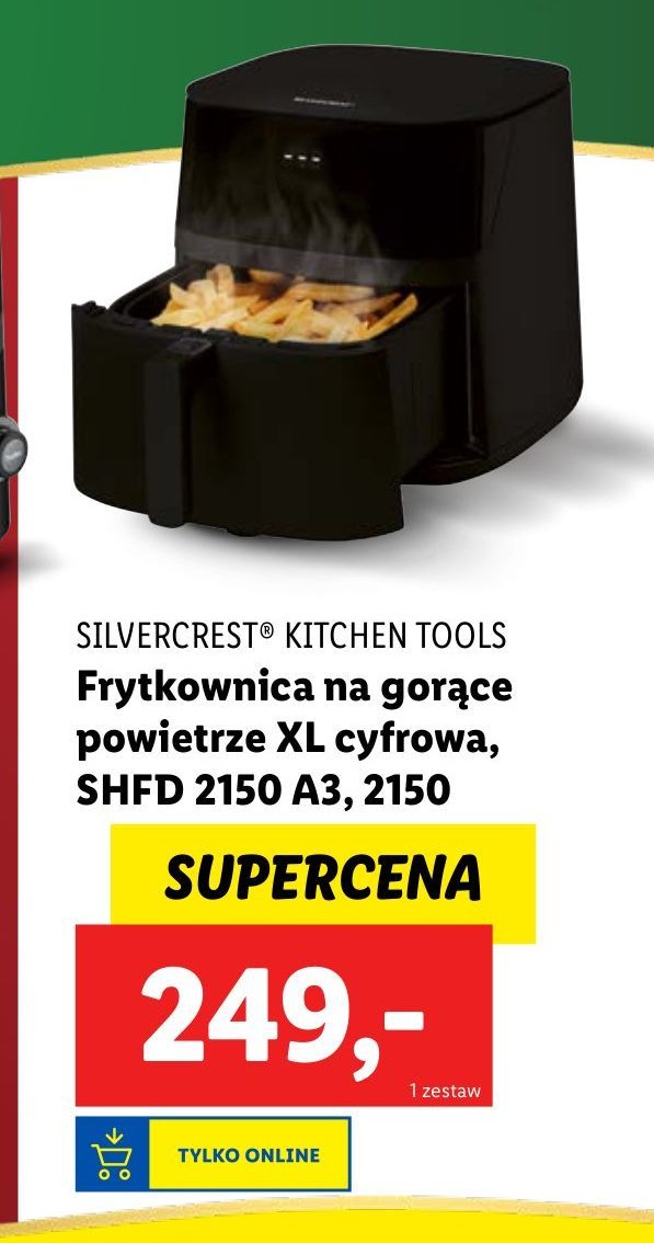 Frytkownica na gorące powietrze 1650w Silvercrest promocja w Lidl