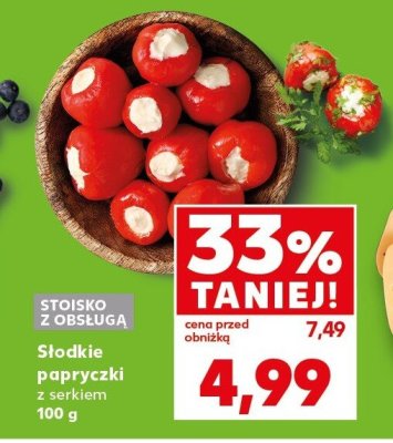 Słodkie papryczki z serkiem 100 g promocja w Kaufland