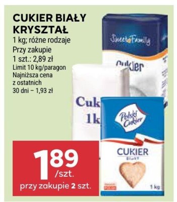 Cukier biały kryształ promocja w Stokrotka