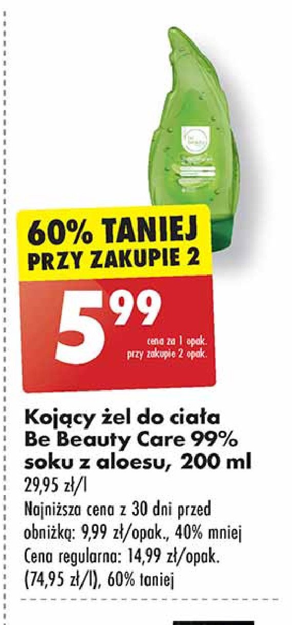 Żel aloesowy 99% Be beauty care promocja