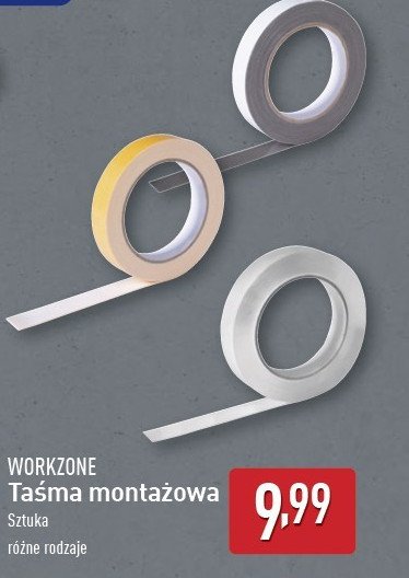 Taśma montażowa dwustronna WORKZONE promocja w Aldi