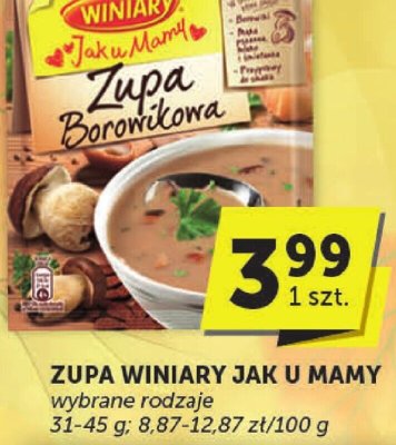 Zupa Winiary Jak u Mamy wybrane rodzaje 31-45 g promocja w ABC