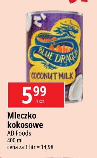 Mleczko kokosowe Blue dragon promocja w Leclerc