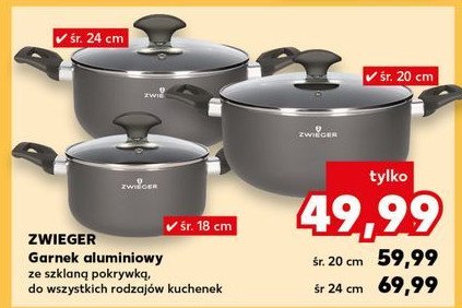 Garnek z pokrywą stiga 24 cm Zwieger promocja w Kaufland