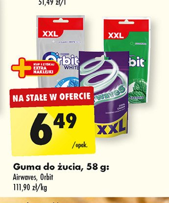 Guma do żucia fresh mint saszetka Orbit white promocja