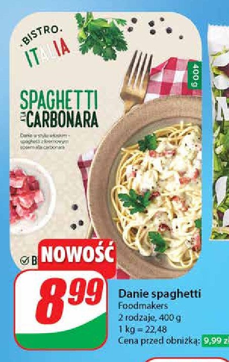 Spaghetti carbonara Bistro italia promocja