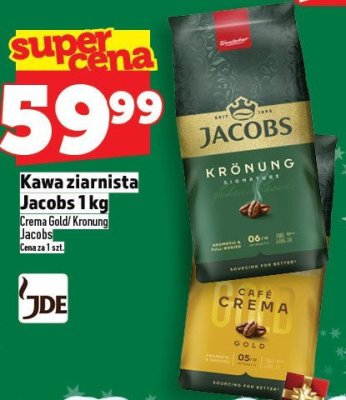 Kawa ziarnista Jacobs Kronung Crema Gold 1kg promocja w TOPAZ