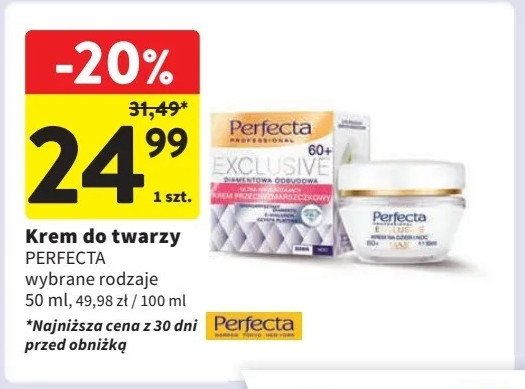 Krem do twarzy na dzień i noc PERFECTA EXCLUSIVE 60+ promocja