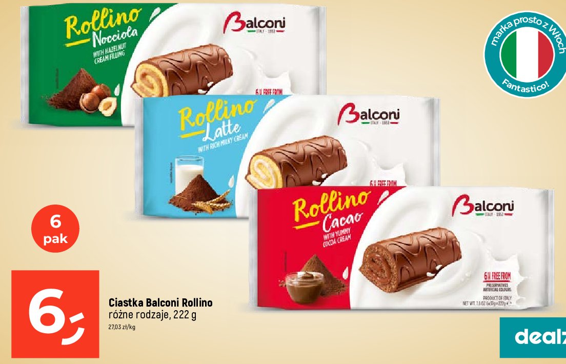 Rolada czekoladowa Balconi promocja