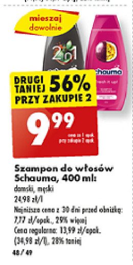 Szampon do włosów z ekstraktem z marakui Schauma fresh it up promocja