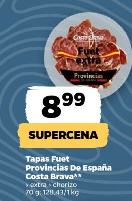 Tapas Fuet Provincias De España Costa Brava promocja