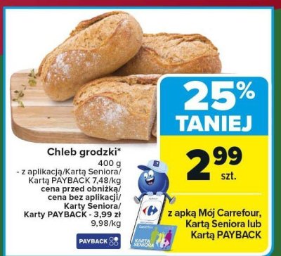 Chleb grodzki 400 g promocja w Carrefour