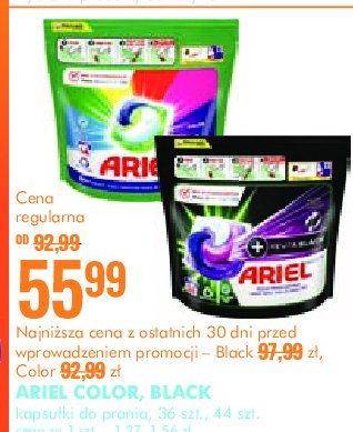 Kapsułki do prania revita black Ariel all in 1 promocja