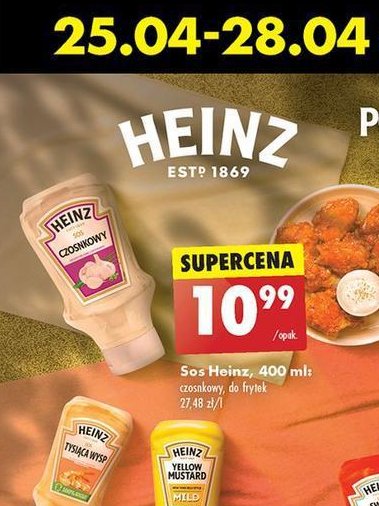 Sos majonezowy do frytek Heinz promocja w Biedronka