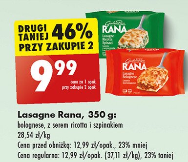 Lasagne bolognese Giovanni rana promocja w Biedronka