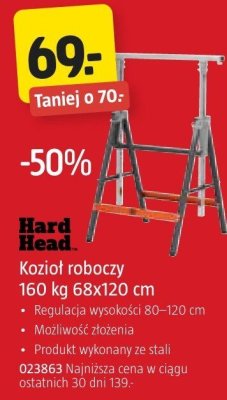 Kozioł roboczy 160 kg 68x120 cm Hard Tools promocja w Jula