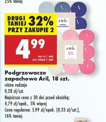 Podgrzewacze zapachowe 艣wie偶e r贸偶e Aril promocja