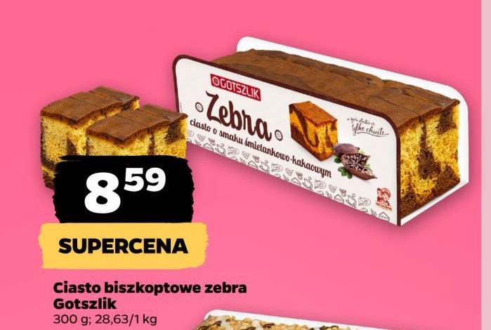 Ciasto zebra Gotszlik promocja w Netto