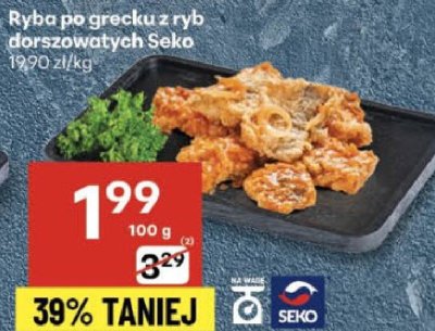 Ryba po grecku z ryb dorszowaych Seko promocja w Delikatesy Centrum