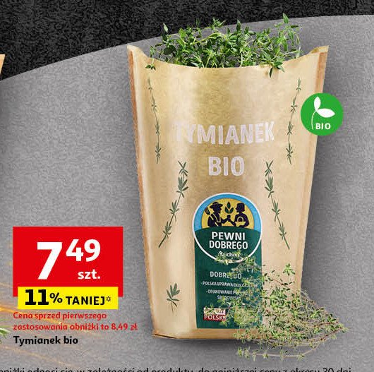 Tymianek bio Auchan pewni dobrego promocja