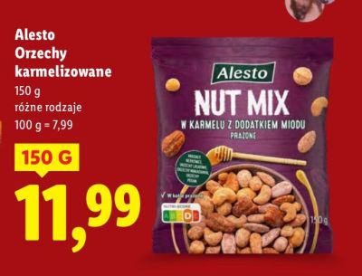 Orzechy Alesto Orzechy karmelizowane promocja w Lidl