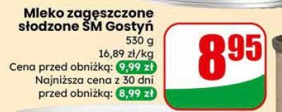 Mleko zagęszczone słodzone SM Gostyń promocja w Dino