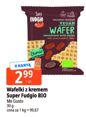 Wafelki z kremem Super Fudgio BIO promocja w Leclerc