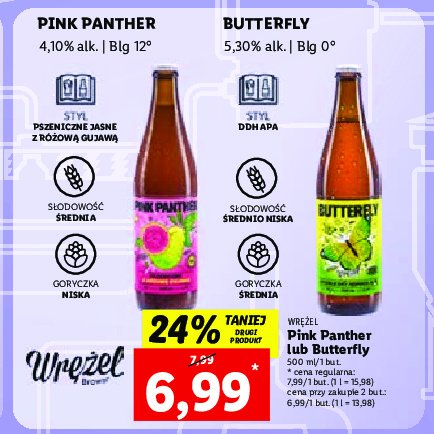 Piwo Wrężel pink panther promocja