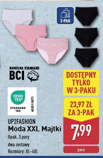 Majtki xl-4xl Up2fashion promocja w Aldi