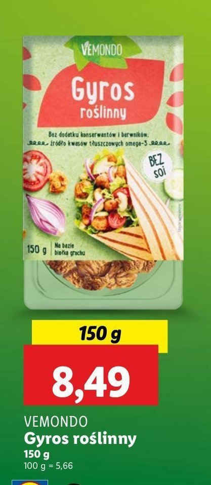Gyros roślinny Vemondo promocja