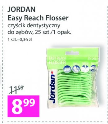 Czy艣cik dentystyczny do z臋b贸w mint Jordan easy reach flosser promocja