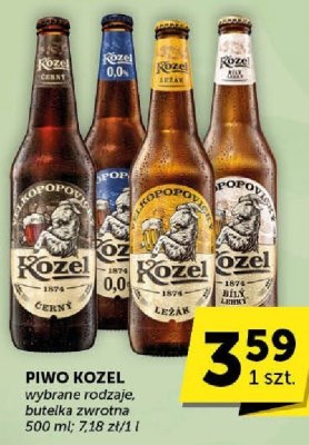 Piwo Kozel wybrane rodzaje promocja w ABC
