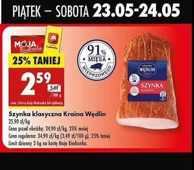 Szynka klasyczna Kraina w臋dlin promocja