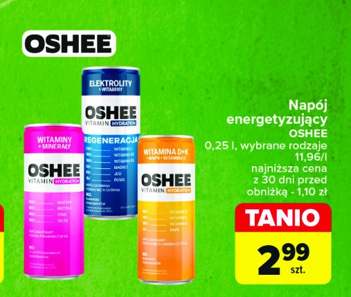 Napój regeneracja Oshee vitamin energy promocja