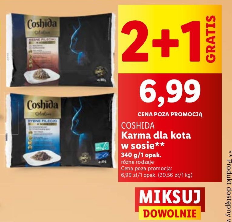 Karma dla kota wołowina Coshida selection promocja