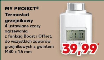 Termostat grzejnikowy MY PROJECT Termostat grzejnikowy promocja w Kaufland